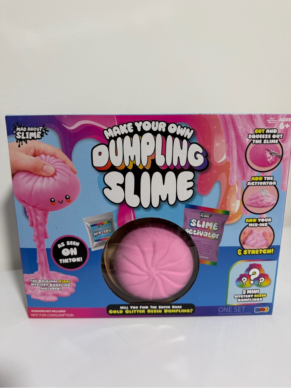 RMS Make Your Own Dumpling Slime Kit - Pink Squishy fidget toy TikTok